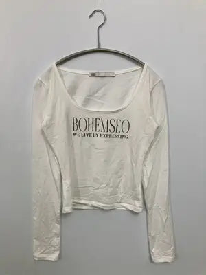 BOHEMSEO/Tシャツ/カットソー/トップス/ホワイト/1