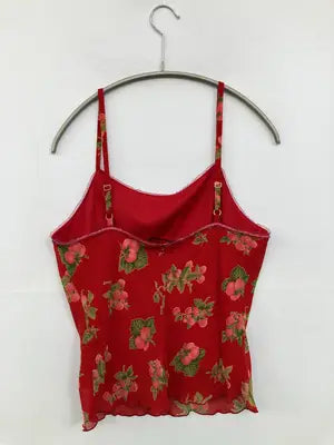 BETSEY JOHNSON/キャミソール/トップス/レッド/S