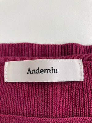 Andemiu/アンデミュウ/ニット/セーター/トップス/レッド/F