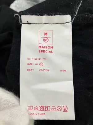 MAISON SPECIAL/メゾンスペシャル/Tシャツ/カットソー/トップス/ブラック/01