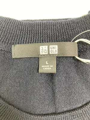 UNIQLO/ユニクロ/ニット/セーター/トップス/ネイビー/L