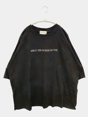 shushu/Tシャツ/カットソー/トップス/ブラック/LL