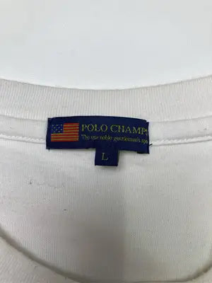 POLOCHAMPS/Tシャツ/カットソー/トップス/ホワイト/L