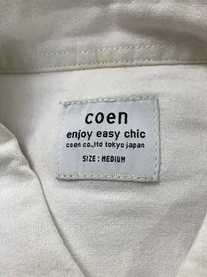 coen/コーエン/シャツ/ブラウス/トップス/ホワイト/MEDIUM