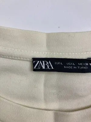ZARA/ザラ/Tシャツ/カットソー/トップス/アイボリー/EUR L