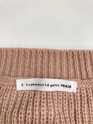 E hyphen world gallery peace/イーハイフンワールドギャラリーピース/ニット/セーター/トップス/ピンク/F