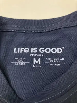 Life is good/Tシャツ/カットソー/トップス/ネイビー/M