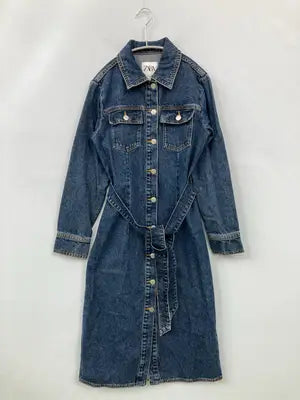 ZARA/ザラ/シャツワンピース/ワンピース/ドレス/ブルー/USA XS