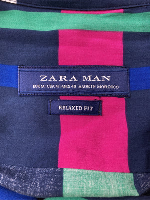 ZARA/ザラ/シャツ/ブラウス/トップス/ネイビー/EUR M/USA M/ MEX 40
