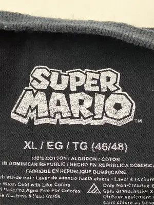 super mario/Tシャツ/カットソー/トップス/ブラック/XL