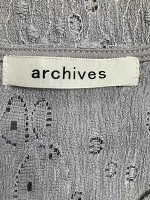 archives/アルシーヴ/Tシャツ/カットソー/トップス/グレー/M  身長154～162　ウエスト64～70