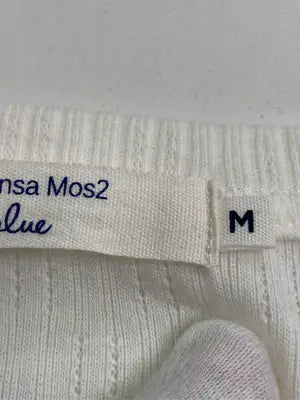 Samansa Mos2 blue/サマンサモスモスブルー/ノースリーブ/トップス/ホワイト/M