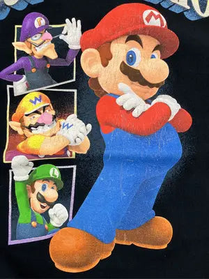 super mario/Tシャツ/カットソー/トップス/ブラック/XL