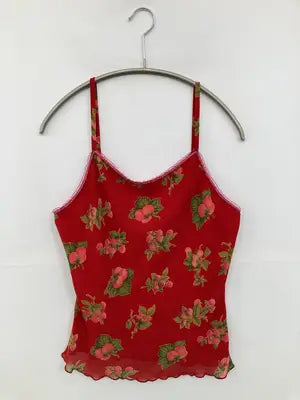 BETSEY JOHNSON/キャミソール/トップス/レッド/S
