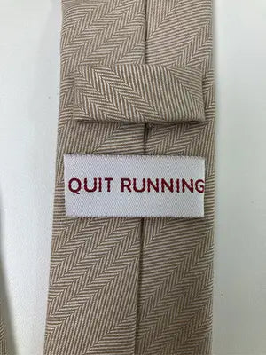QUIT RUNNING/ネクタイ/ファッション雑貨/ベージュ