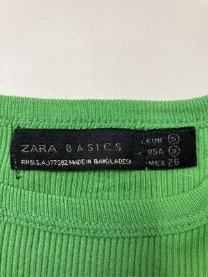 ZARA BASIC/ザラベーシック/タンクトップ/トップス/グリーン/S