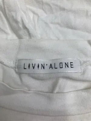 LIVIN' ALONE/Tシャツ/カットソー/トップス/ホワイト