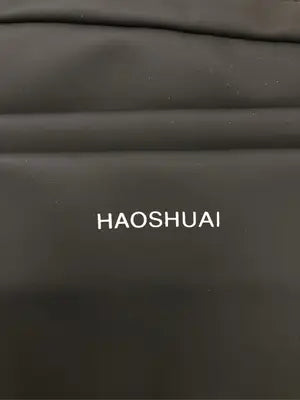 HAOSHUAI/ボディバッグ/ウエストポーチ/バッグ/ブラック