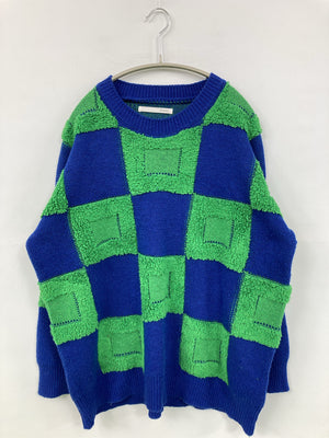 by muni:r/バイムニール/ニット/セーター/トップス/ブルー/F