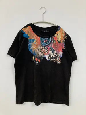 Desigual/デシグアル/Tシャツ/カットソー/トップス/ブラック/M