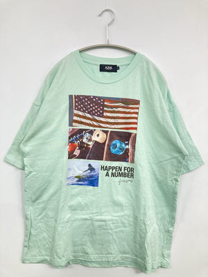 AZUL by MOUSSY/アズールバイマウジー/Tシャツ/カットソー/トップス/ライトグリーン/L