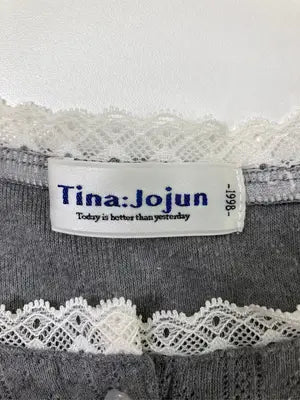 TINA:JOJUN/ティーナジョジュン/Tシャツ/カットソー/トップス/グレー/M