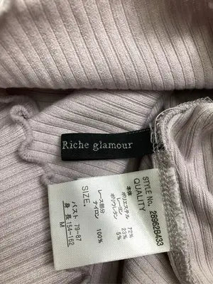 Riche glamour/リシェグラマー/Tシャツ/カットソー/トップス/グレー/M  バスト79～87  身長154～162