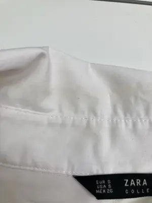 ZARA BASIC/ザラベーシック/シャツ/ブラウス/トップス/ホワイト/S
