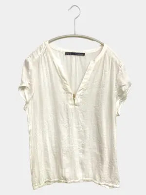 ZARA BASIC/ザラベーシック/シャツ/ブラウス/トップス/アイボリー/M