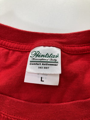 Tシャツ/カットソー/トップス/レッド/L