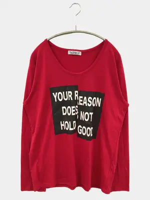 Without Meet/Tシャツ/カットソー/トップス/レッド/4L