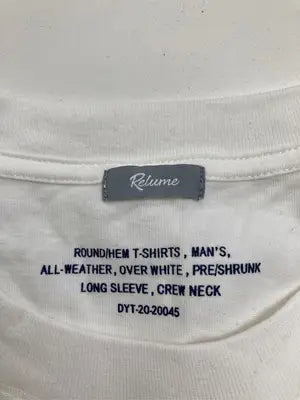 relume/レリューム/Tシャツ/カットソー/トップス/ホワイト/L