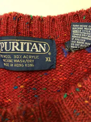 puritan/ピューリタン/ニット/セーター/トップス/レッド/XL