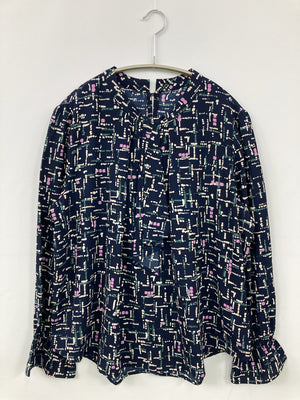 noa-ge/ノアジェ/シャツ/ブラウス/トップス/ネイビー/L