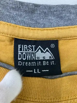 FIRST DOWN/ファーストダウン/Tシャツ/カットソー/トップス/イエロー/LL
