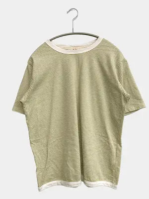 No jean/Tシャツ/カットソー/トップス/ライトグリーン/L