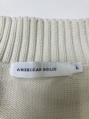 AMERICAN HOLIC/アメリカンホリック/ニット/セーター/トップス/アイボリー/L