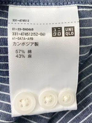 UNIQLO/ユニクロ/シャツ/ブラウス/トップス/ネイビー/M