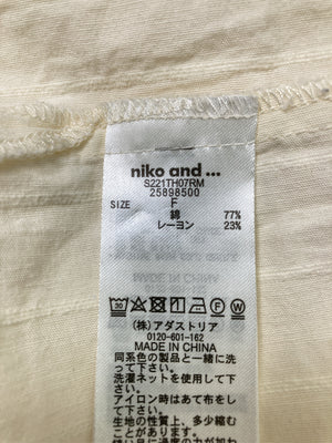 niko and .../ニコアンド/シャツワンピース/ワンピース/ドレス/アイボリー/F