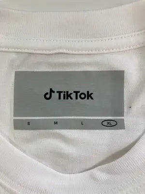 TikTok/Tシャツ/カットソー/トップス/ホワイト/XL