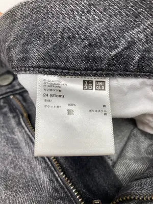 UNIQLO JEANS/ユニクロジーンズ/デニムパンツ/パンツ/グレー/24(61cm)