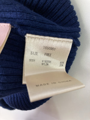 ニット/セーター/トップス/ネイビー/FREE