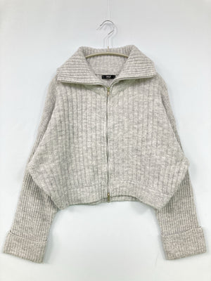 FLC/ニット/セーター/トップス/グレー/M