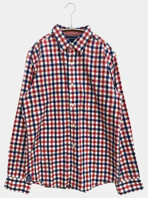 TOMMY HILFIGER/トミーヒルフィガー/シャツ/ブラウス/トップス/レッド/L