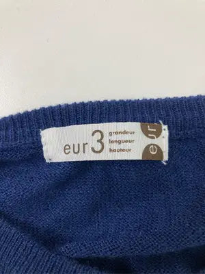 eur3/ユアキューブ/ニット/セーター/トップス/ブルー