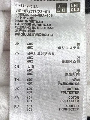 UNIQLO/ユニクロ/Tシャツ/カットソー/トップス/ブラック/L