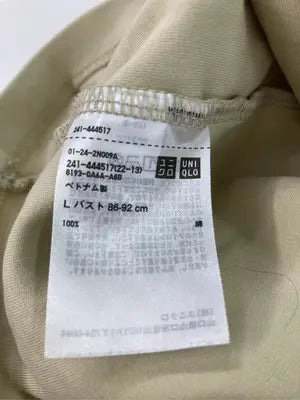UNIQLO/ユニクロ/Tシャツ/カットソー/トップス/ベージュ/L