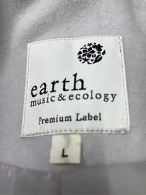 earth music&ecology/アースミュージックアンドエコロジー/ノーカラーコート/ジャケット/アウター/グレー/L