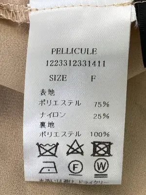 PELLICULE/ワンピース/ワンピース/ドレス/ベージュ/F