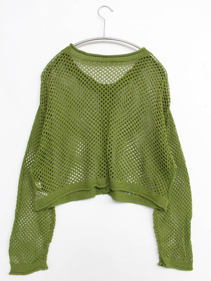 Linoluce/カーディガン/ボレロ/トップス/ライトグリーン/M　バスト79～87　身長154～162